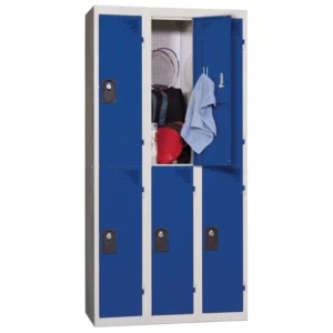 Vestiaire multi-cases monobloc - 3 colonnes et 6 casiers